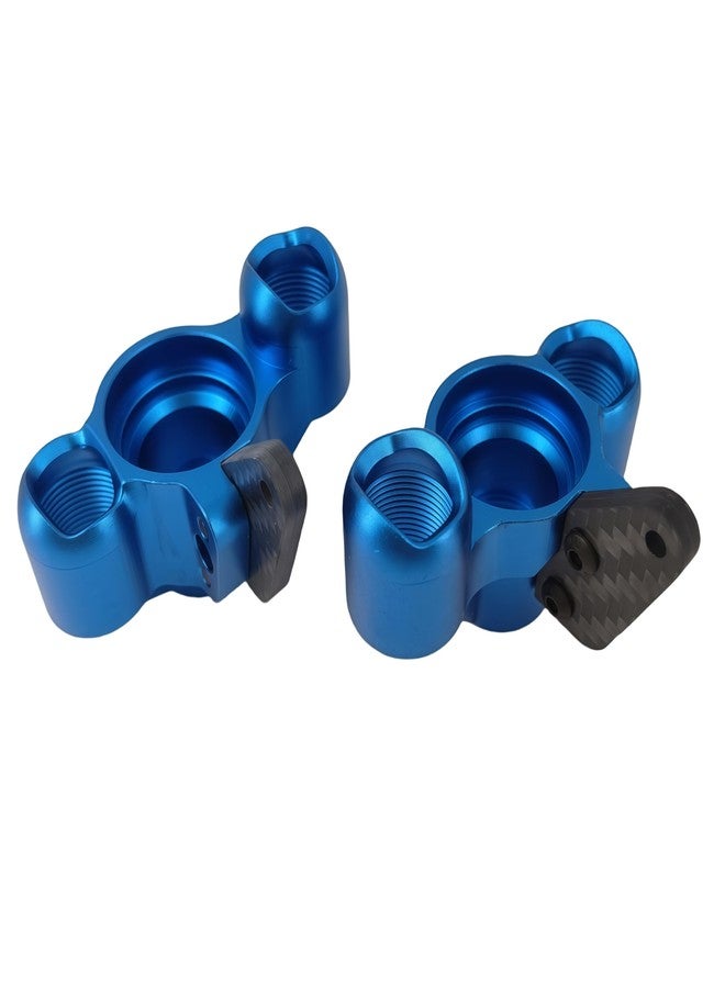 Ruivexi Aluminum Front Steering Knuckles & Caster Blocks with Pivot Balls - Compatible with Arrma 1/8 Kraton, Outcast, Notorious 6S BLX - Upgrade Parts Replace AR330505 ARAC9366 (Blue) - Image 4